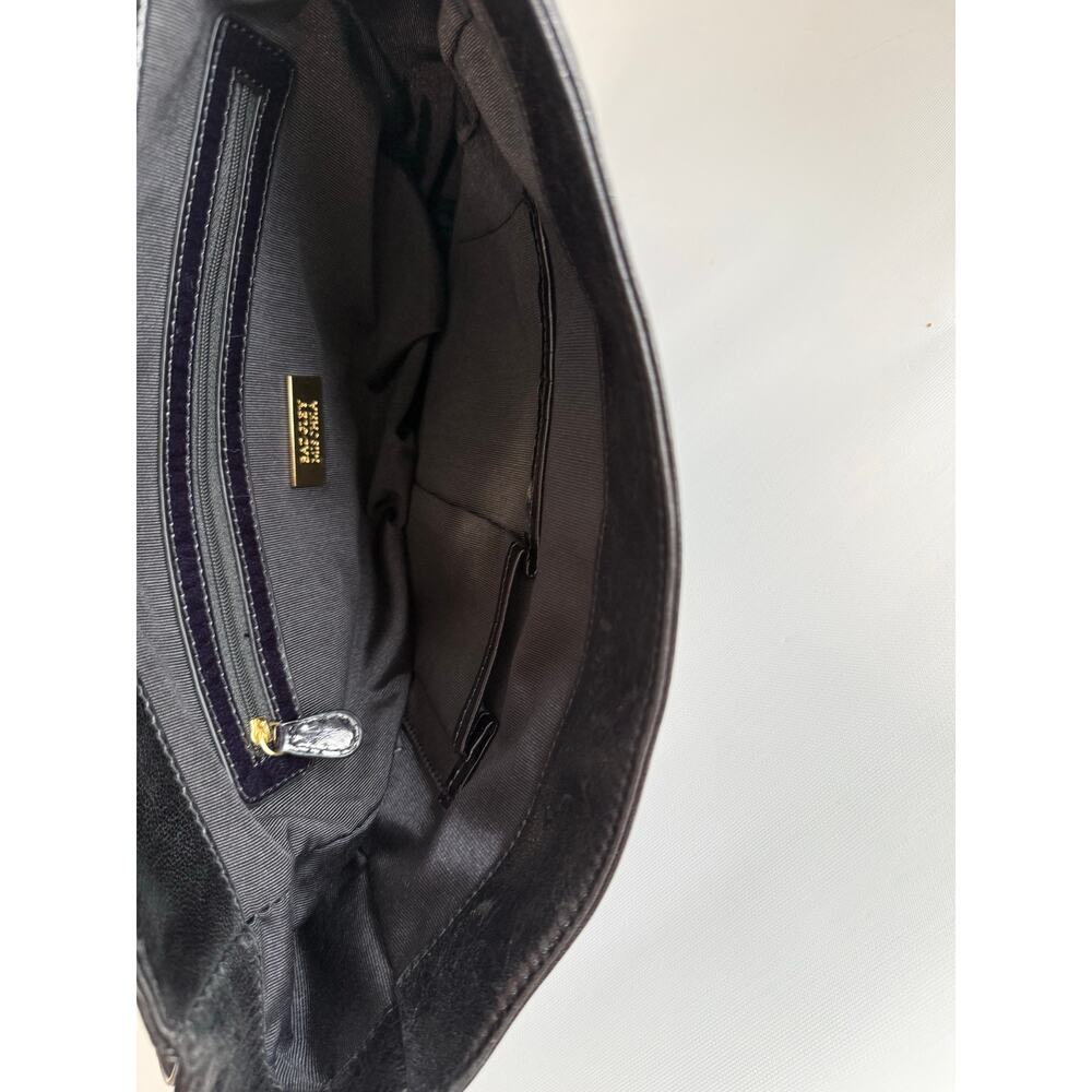 Badgley Mischka Black Purse Cross Body Shoulder Flap Gold Buttons - Picture 8 of 8